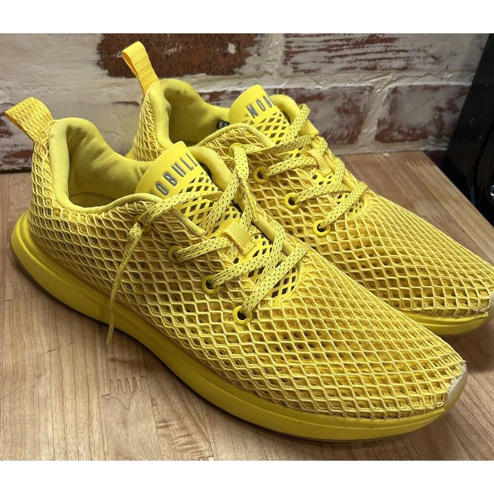 NO BULL Cross Trainers Bright Yellow Low Top Lace Up Sneaker Womens SIze 8.5